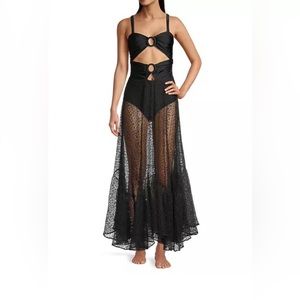 PatBo Black Lace Beach Dress